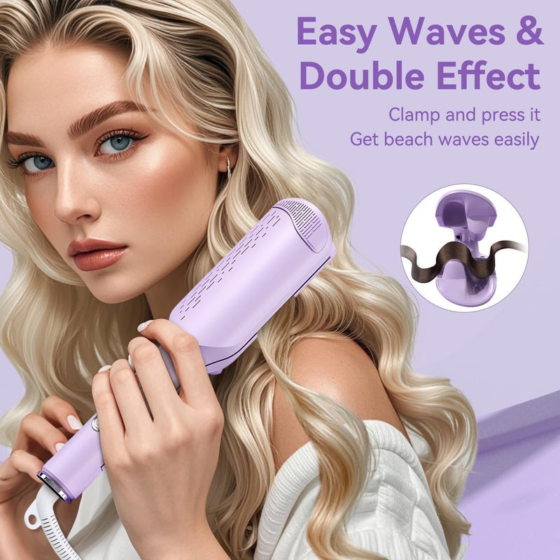 Chikyo Curling Iron Hair Crimper Waver, 1.25 Inch Rovy Wave Curling Iron with Anti-Scald, Ionic Deep Waver Hair Curler Tool with Ceramic 2 Barrel for Women, 32mm Beach Waves with 30 Min Auto Shut Off - Image 2
